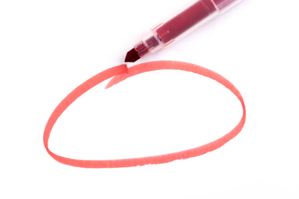 istock colour Highlighter Pen drawing a circle Isolated on White Background with Real Shadow 1126063084