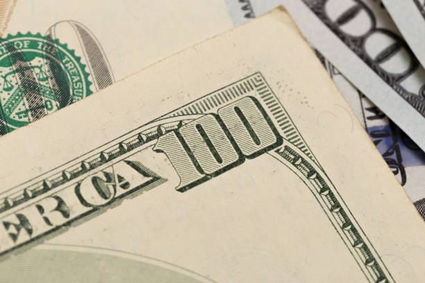 istock US hundred  Dollar elements , super macro, close up photo 1126063878
