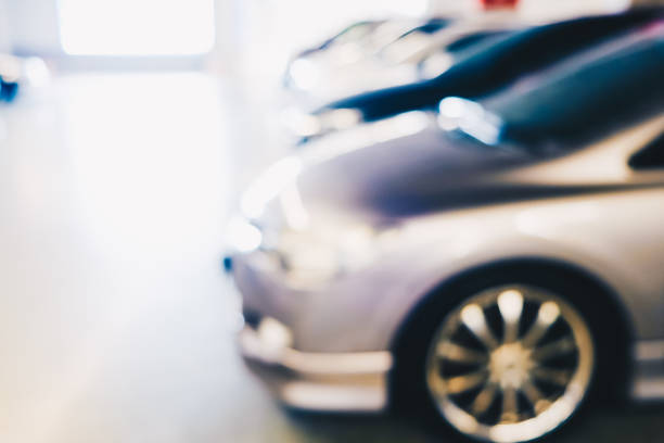 istock Blurred parking indoor of super store modern trade 1126063880