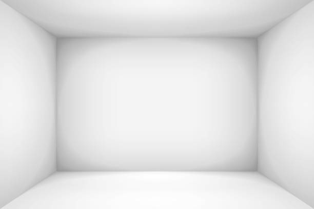 istock Empty white room. The inner space of the box. Vector design illustration. Mock up for you business project 1126065680