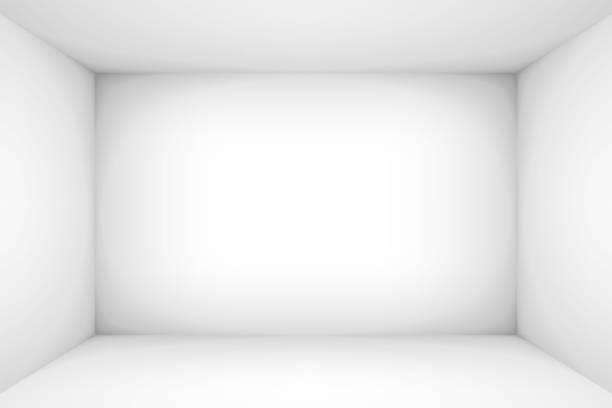 istock Empty white room. The inner space of the box. Vector design illustration. Mock up for you business project 1126065690
