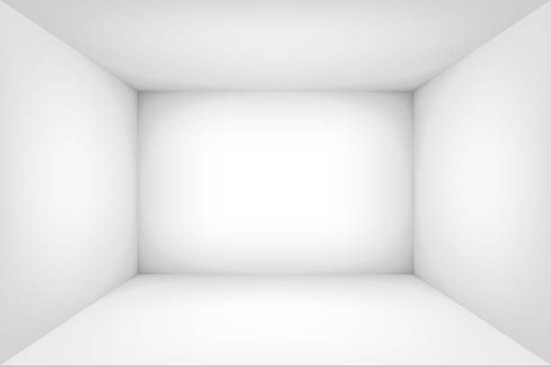 istock Empty white room. The inner space of the box. Vector design illustration. Mock up for you business project 1126065693