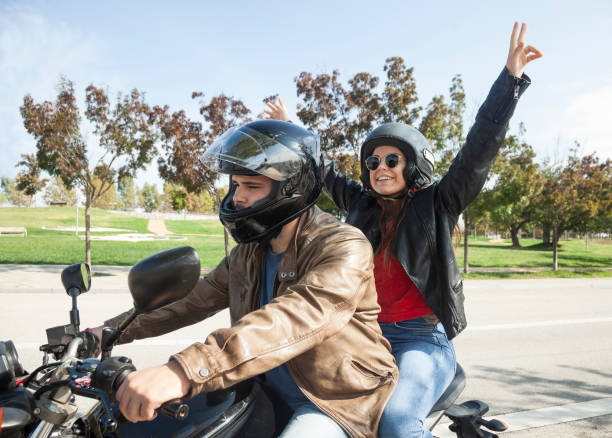 istock Cheerful young couple road trip 1126066196