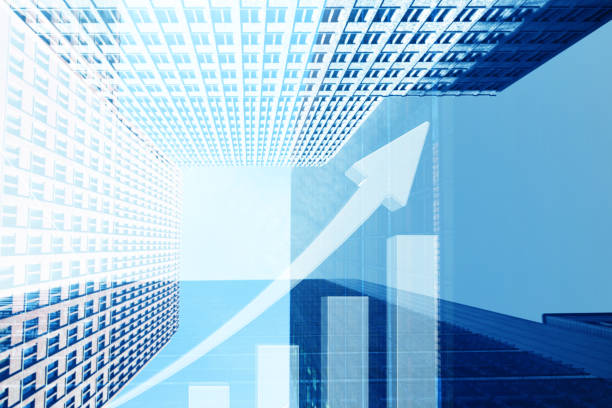Stock Market Concepts With Skyscrapers