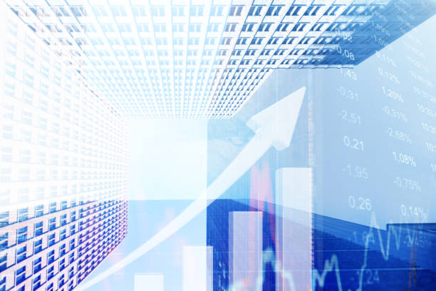 Stock Market Concepts With Skyscrapers