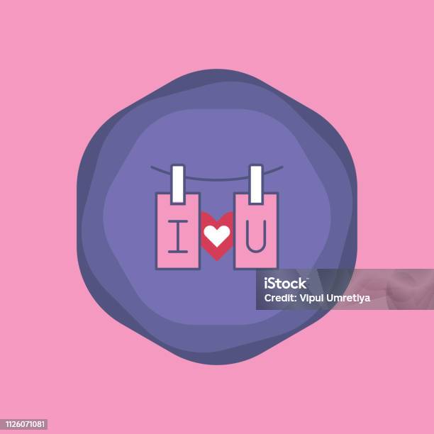 I Love You Icon Stock Illustration - Download Image Now - Letter I, Letter U, Love - Emotion