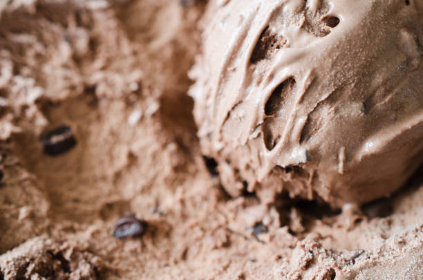 istock Scoop with delicious chocolate ice cream ball 1126074368