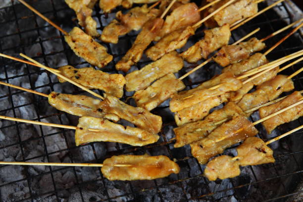 istock Pork Satay, Grilled spices pork 1126075287