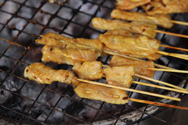 istock Pork Satay, Grilled spices pork 1126075309