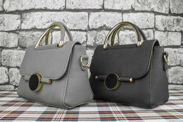istock Gray and black fashionable bags left 1126076181