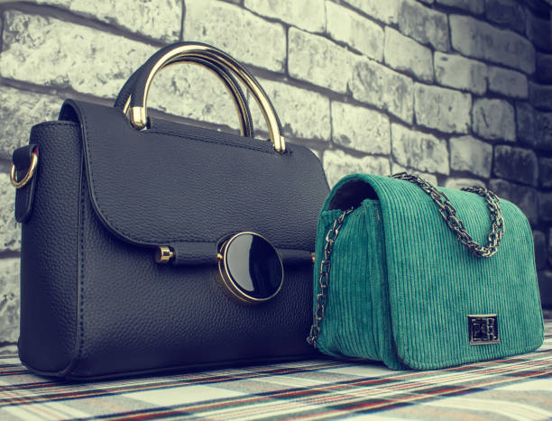 istock Black fashionable bag and clutch 1126076196