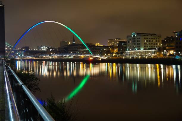 istock Newcastle bridges on the river Tyne at night 1126076363