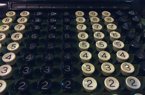 istock Calculator vintage in store 1126078769