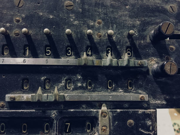 istock Calculator vintage in store 1126079168
