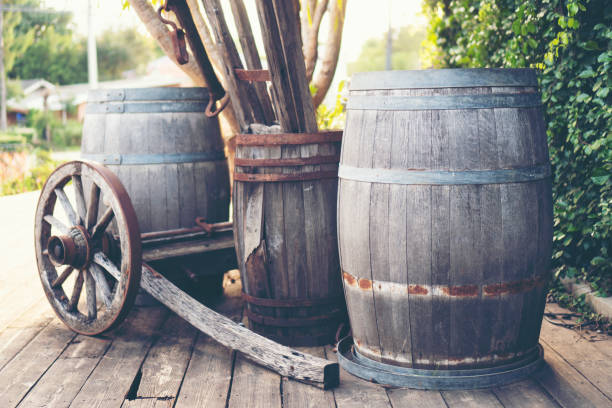 istock old Oak wood wine barrel 1126079792