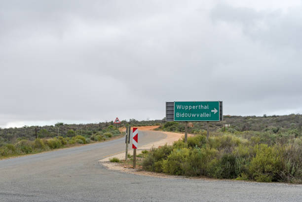 istock Directional sign at turn-off from road R364 to Wupperthal 1126080450
