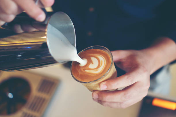 istock Barista is pouring latte art 1126080558