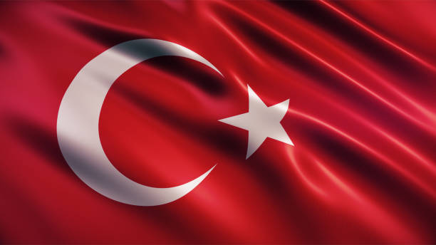 bandera de la turquía - bandera turca fotografías e imágenes de stock