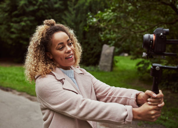 istock Trying out her new selfie stick 1126083782