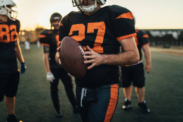 istock Group of Football players on training 1126087198