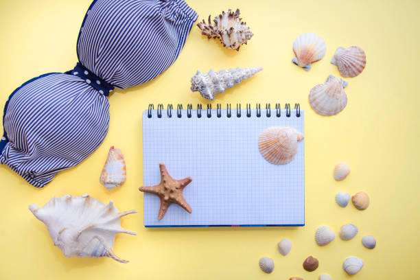istock Holiday plans at sea, layout, top view 1126088688