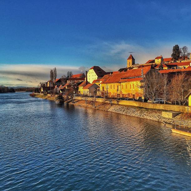 istock Slovenian Ptuj city on Drava River 1126094546