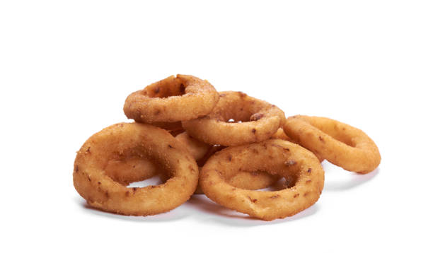 istock onion rings isolated. Fast food 1126097734