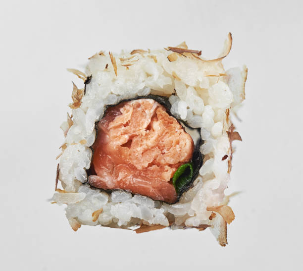 istock uramaki roll with salmon and tuna isolated 1126100773