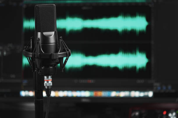 istock professional microphone. Sound recording concept. 1126101513