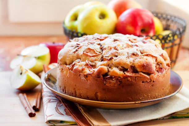 istock Homemade apple pie with cinnamon on the plate 1126102965