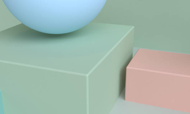 istock Green 3d Minimalist geometrical abstract background, pastel colors, 3D render. 1126103083
