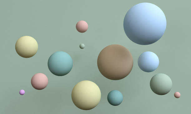 istock Green 3d Minimalist geometrical abstract background, pastel colors, 3D render. 1126103125