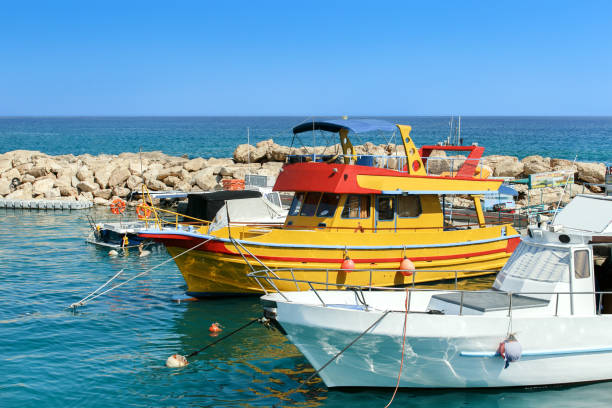 istock Motor boats in harbor, Cyprus. 1126109715