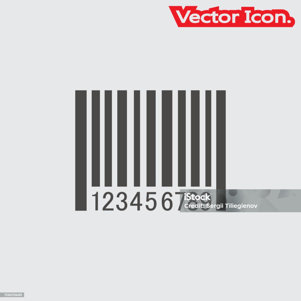 Bar Code Simbol Ikon Barcode Simbol Tanda Terisolasi Dan Gaya Datar Untuk Aplikasi Web ...