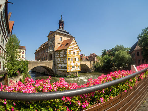 historic and romantic Bamberg old town hall