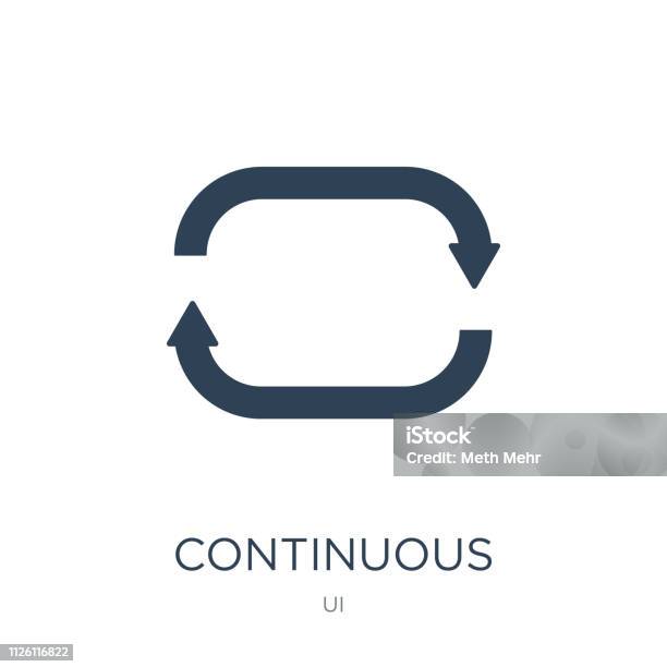 Continuous Icon Vector On White Background Continuous Trendy Filled Icons From Ui Collection Continuous Vector Illustration Stock Illustration - Download Image Now