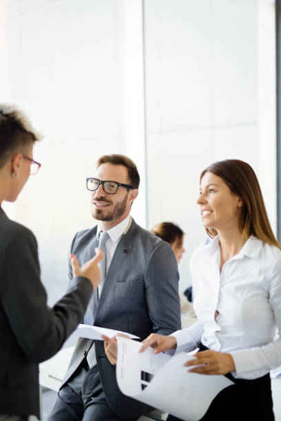 istock Business people conference in modern office 1126118059