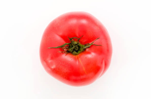 istock Ripe red tomato isolated on white background 1126122133