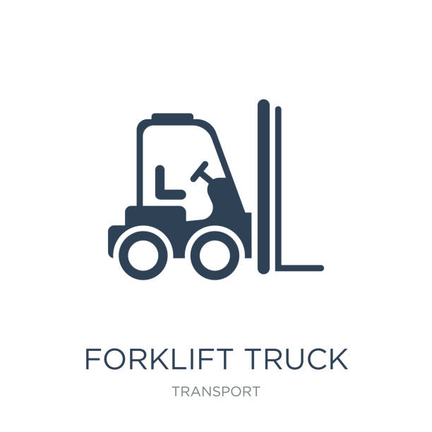 forklift truck icon vector on white background, forklift truck trendy filled icons from Transport collection, forklift truck vector illustration forklift truck icon vector on white background, forklift truck trendy filled icons from Transport collection, forklift truck vector illustration forklift truck stock illustrations