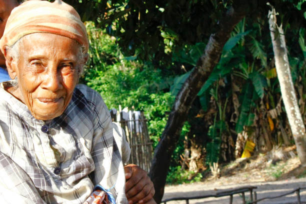 istock Elderly Malagasy woman portrait 1126125891