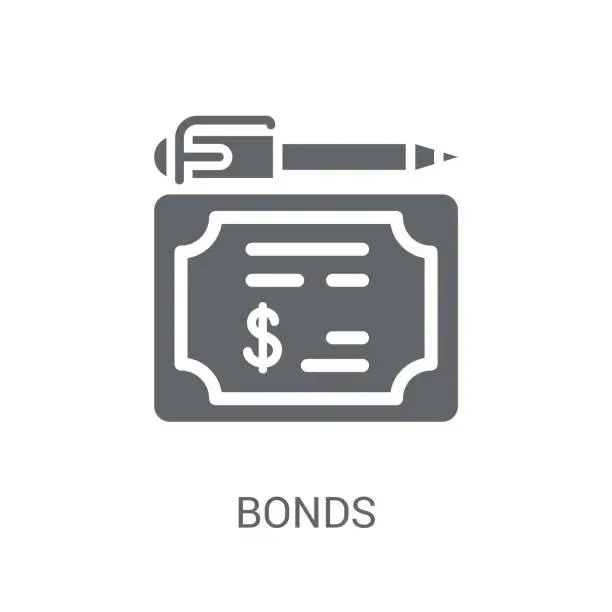 Vector illustration of Bonds icon. Trendy Bonds logo concept on white background from Cryptocurrency economy and finance collection