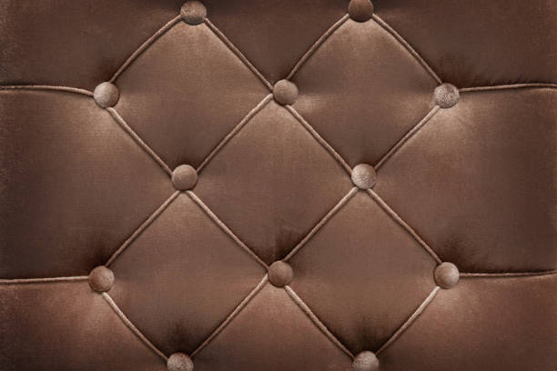 istock Quilted velvet brown fabric 1126131026