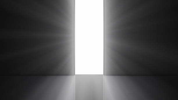 istock Opening gates with glow shine clearance in 4k 1126134307