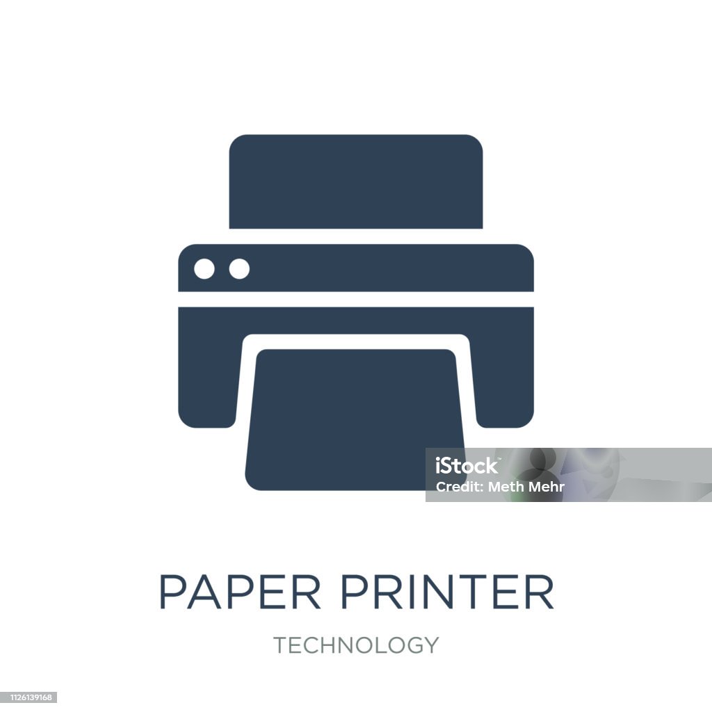Paper Printer Icon Vector On White Background Paper Printer Trendy Filled  Icons From Technology Collection Paper Printer Vector Illustration Stock  Illustration - Download Image Now - iStock