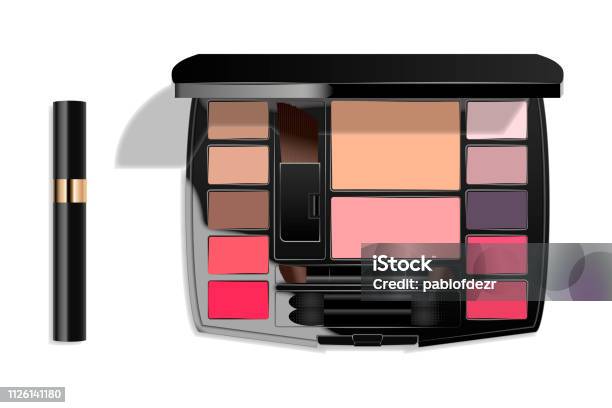 Small Makeup Palette Stock Illustration - Download Image Now - Beauty,  Colors, Cut Out - iStock