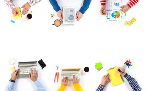 Brainstorming group of people working concept