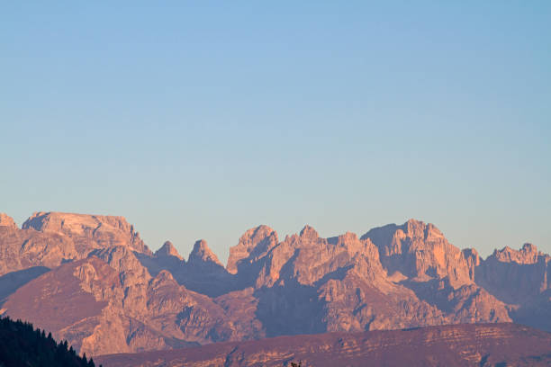 Glacier mountain valley. Brenta Doloimtes, Path of the Bocchette Alte.