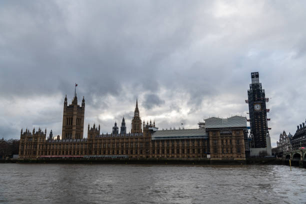 istock The Big Ben clock tower under repair and maintenance 1126157022