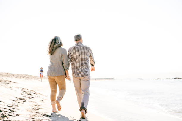 istock Senior couple  on the beach 1126160214
