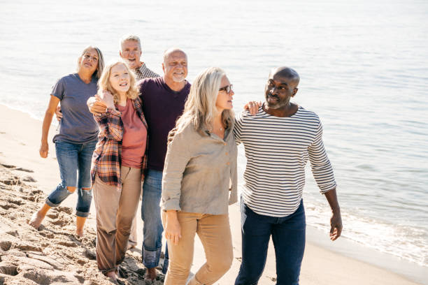 istock Senior couple  on the beach 1126160224